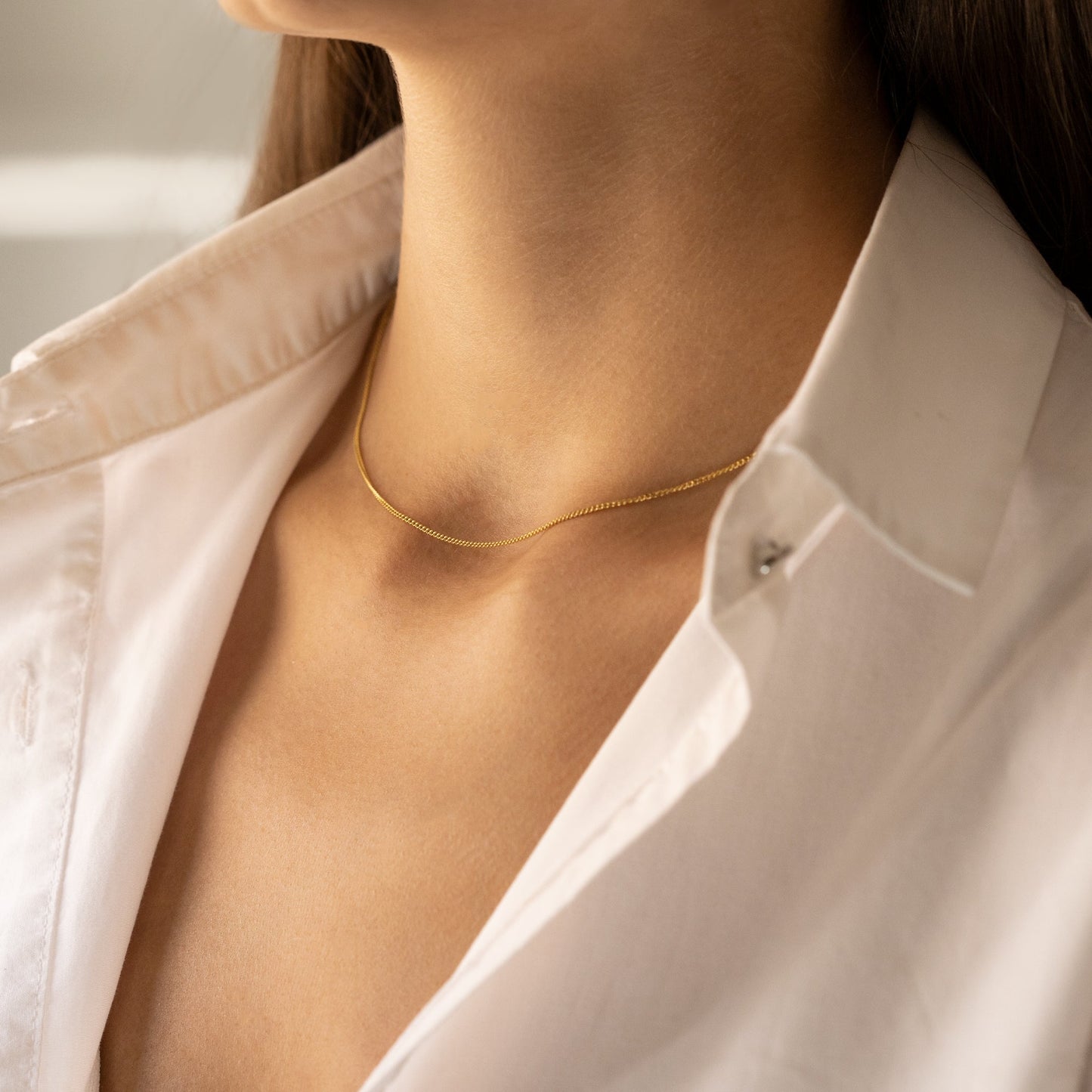 925 Sterling Silver 1mm/3mm Curb Chain Necklace