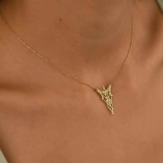 Minimalist Arwen Evenstar Necklace, lotr-Inspired Fairy Tale Pendant with Dainty Chain, Perfect Gift for Elven Queen Fans and Jewelry Lovers