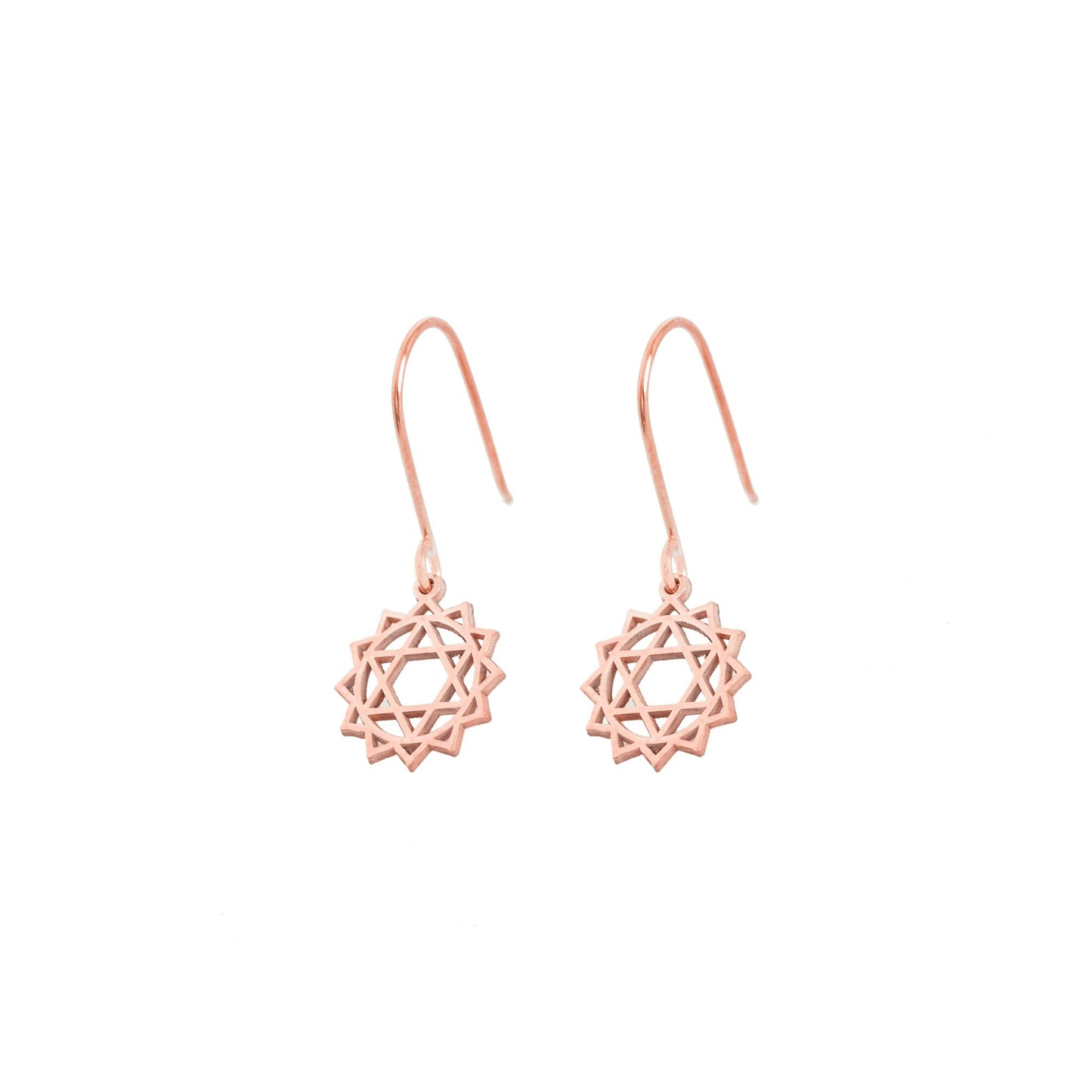925 Sterling Silver Silver Heart Chakra Earring
