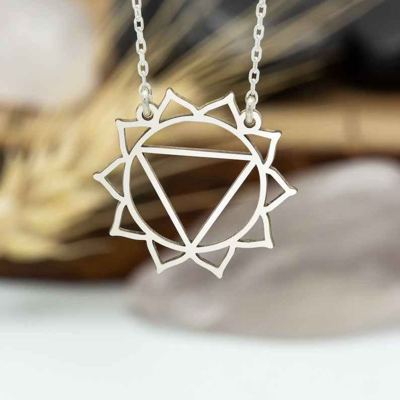 14K Solid Gold Solar Plexus Chakra Necklace