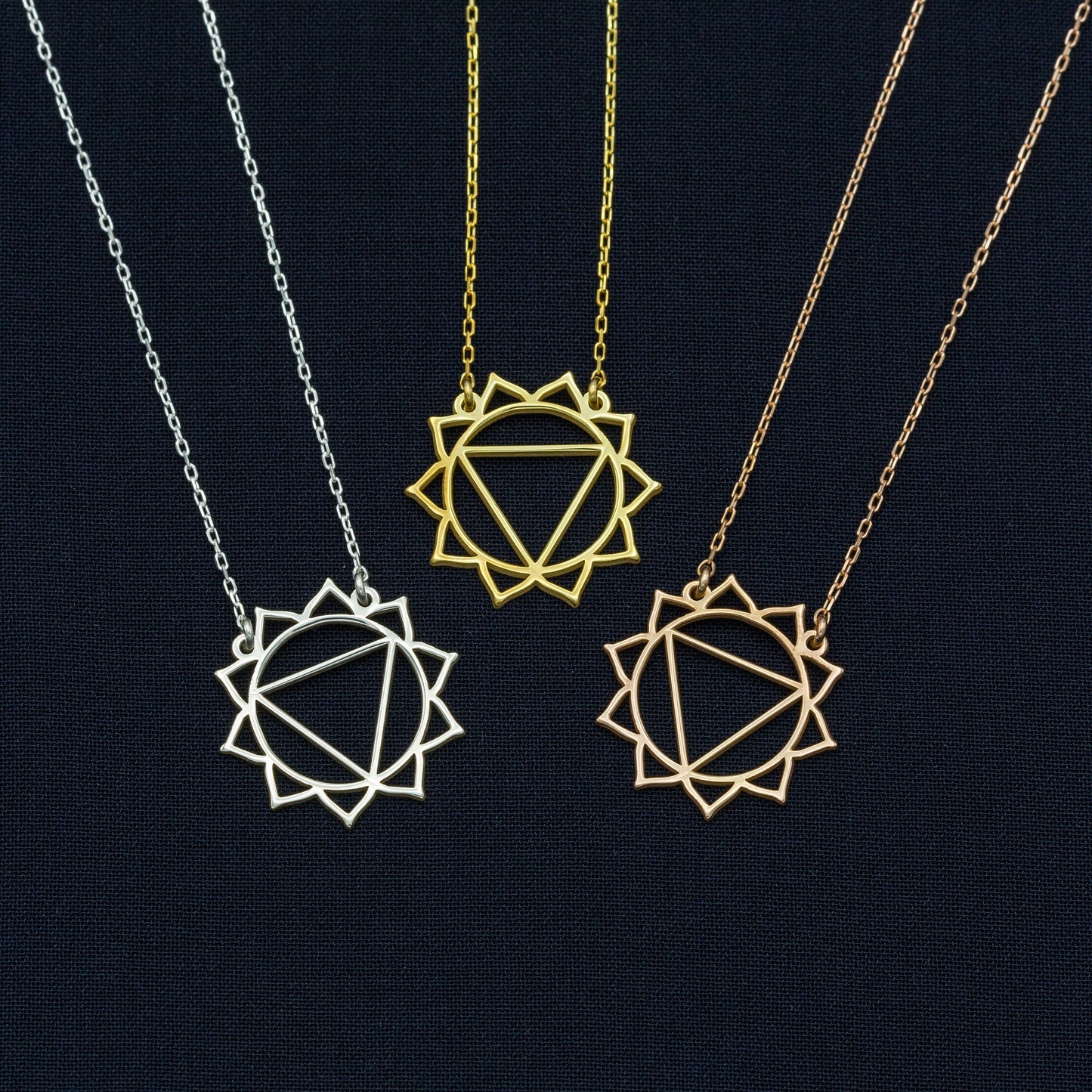 925 Sterling Silver Solar Plexus Chakra Necklace