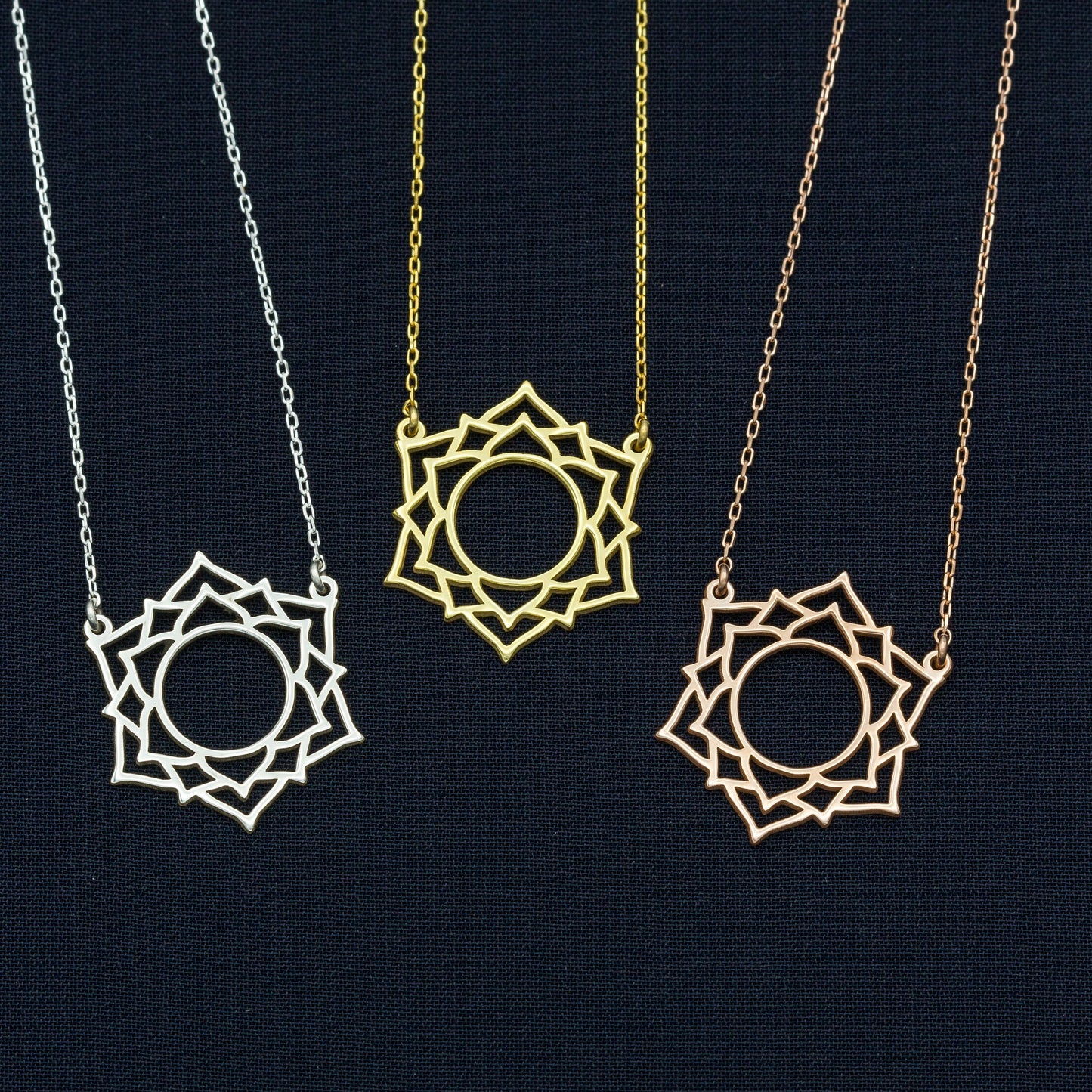 925 Sterling Silver Crown Chakra Necklace