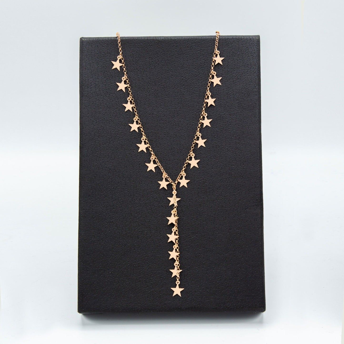 925 Sterling Silver Dangling Stars Necklace