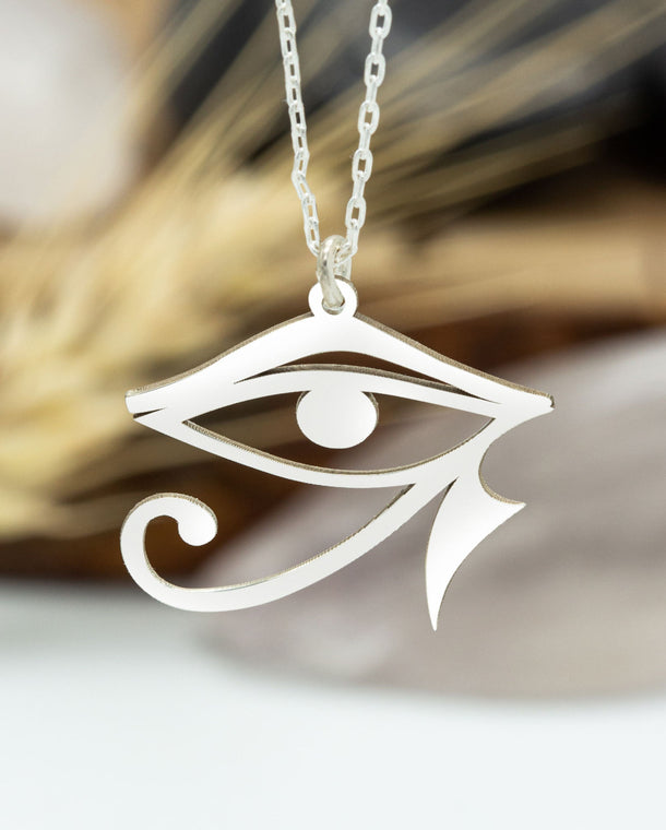 14K Solid Gold Dainty Eye of Ra Necklace
