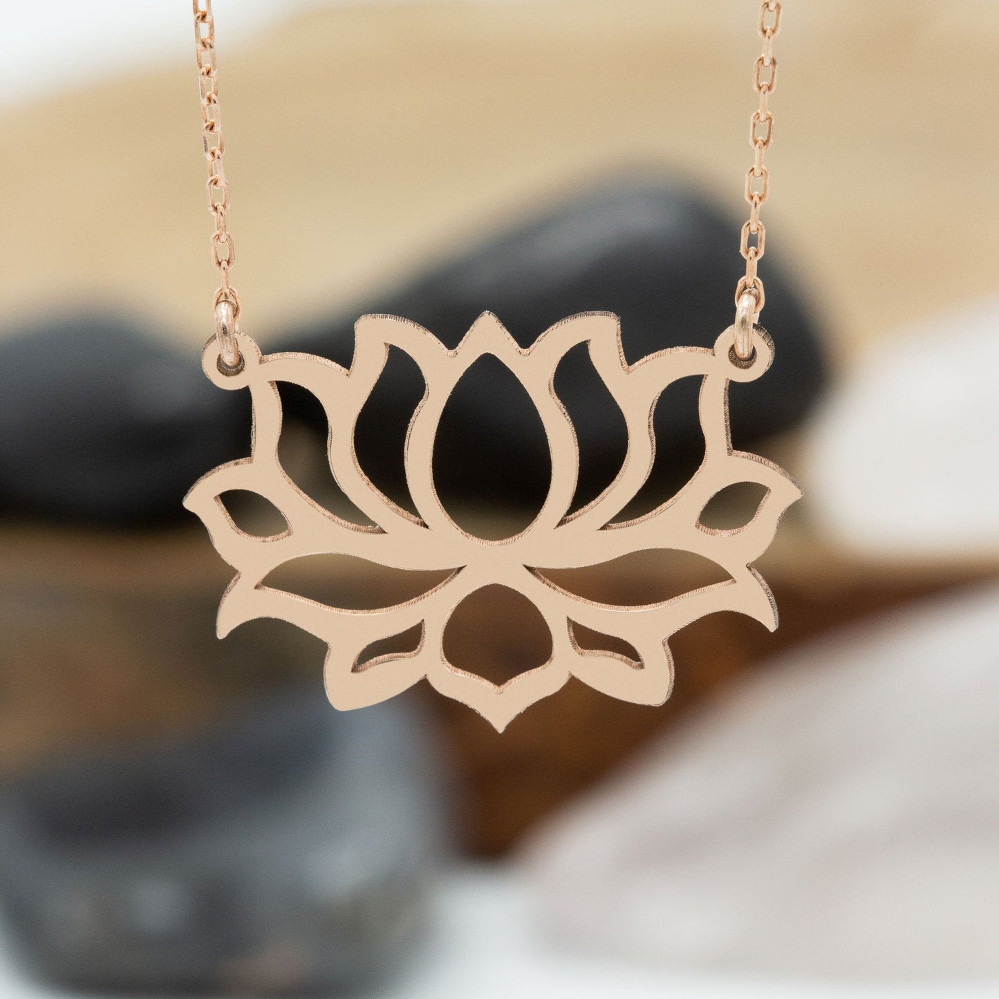925 Sterling Silver Lotus Flower Necklace