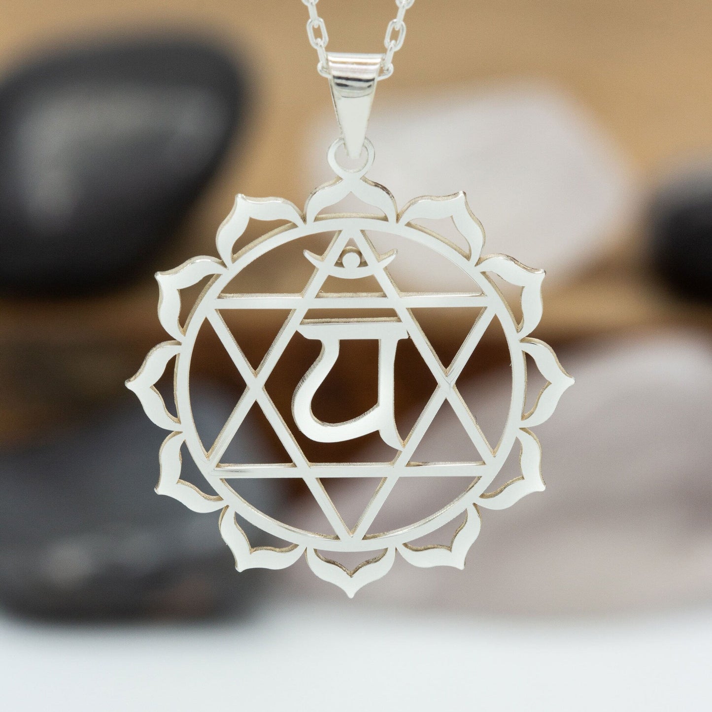 925 Sterling Silver Anahata Chakra Necklace