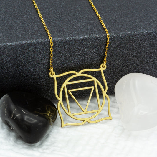 14K Solid Gold Root Chakra Necklace