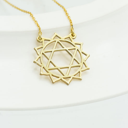 925 Sterling Silver Heart Chakra Necklace