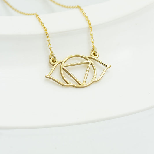 925 Sterling Silver Third Eye Chakra Necklace