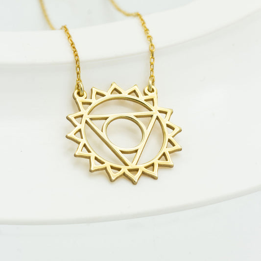 925 Sterling Silver Throat Chakra Necklace