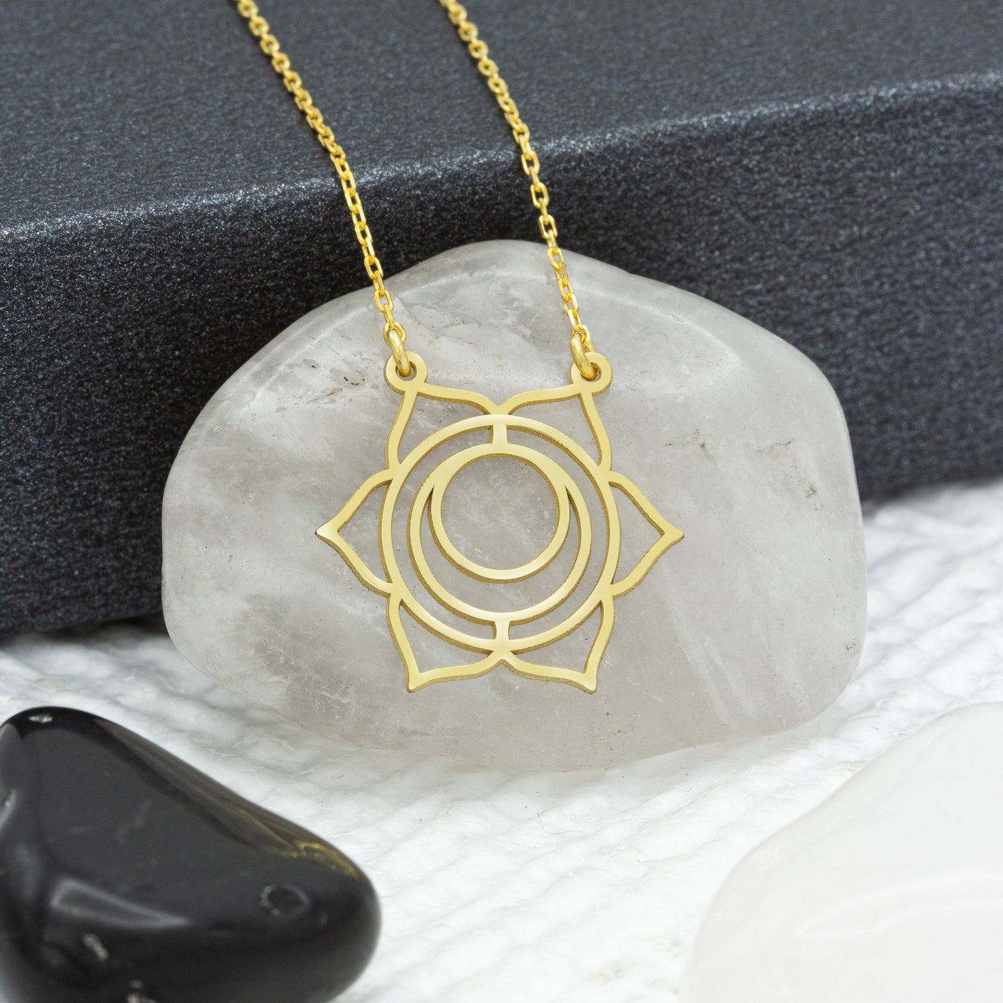 14K Solid Gold Sacral Chakra Necklace