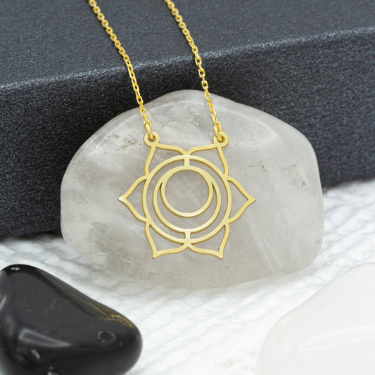 14K Solid Gold Sacral Chakra Necklace