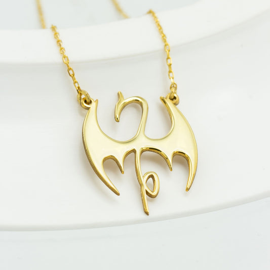 925 Sterling Silver Iron Fist Logo Necklace