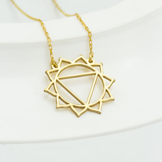 925 Sterling Silver Solar Plexus Chakra Necklace