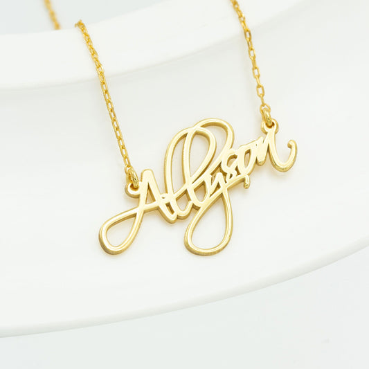 925 Sterling Silver Handmade Custom Name Necklace