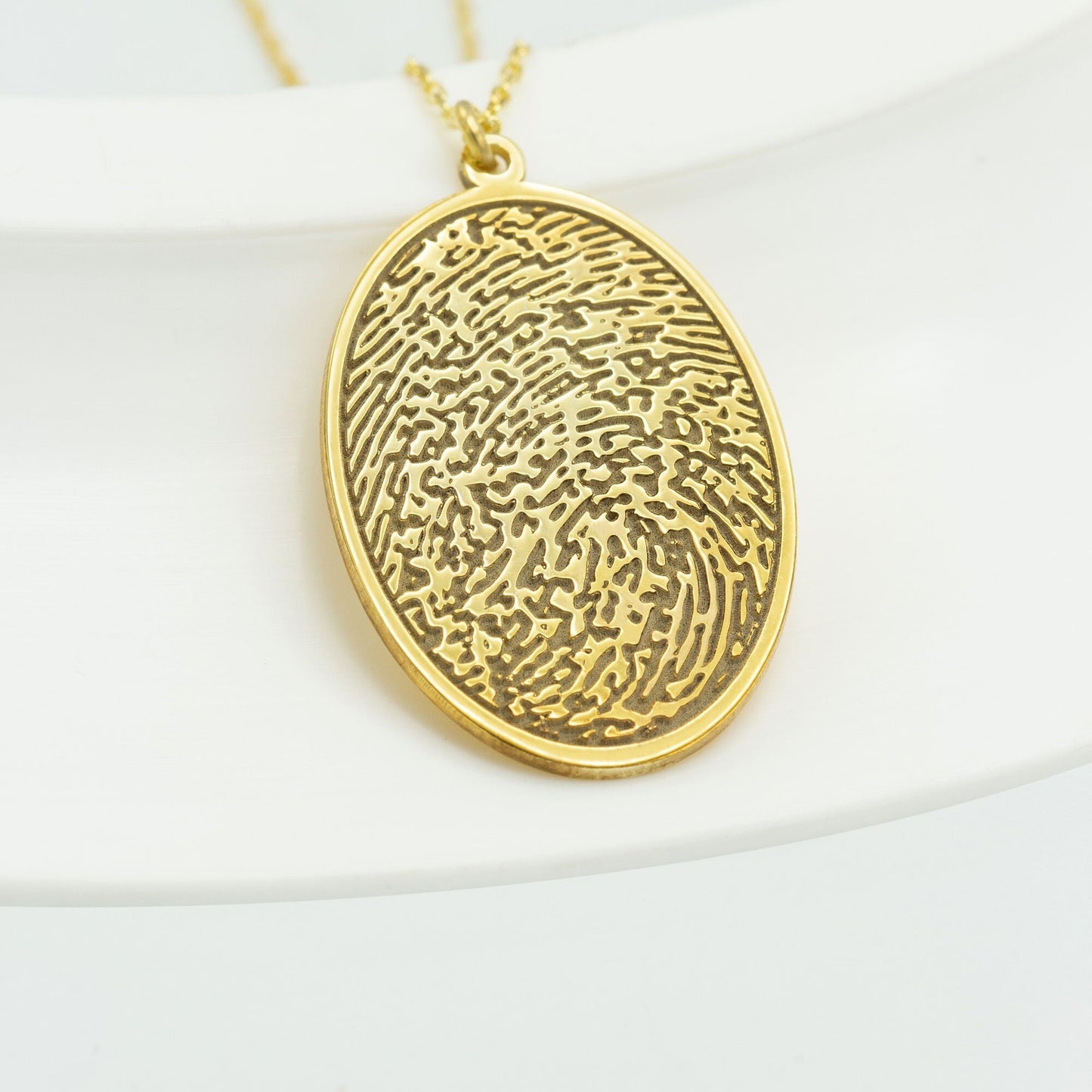 925 Sterling Silver Actual Fingerprint Necklace