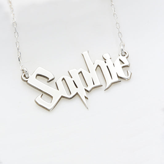 925 Sterling Silver Personalized Wizard Harry Potter Name Necklace