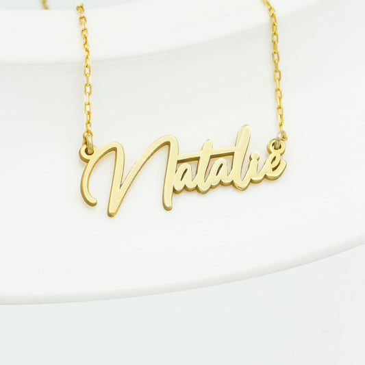 925 Sterling Silver Handwriting Font Name Necklace