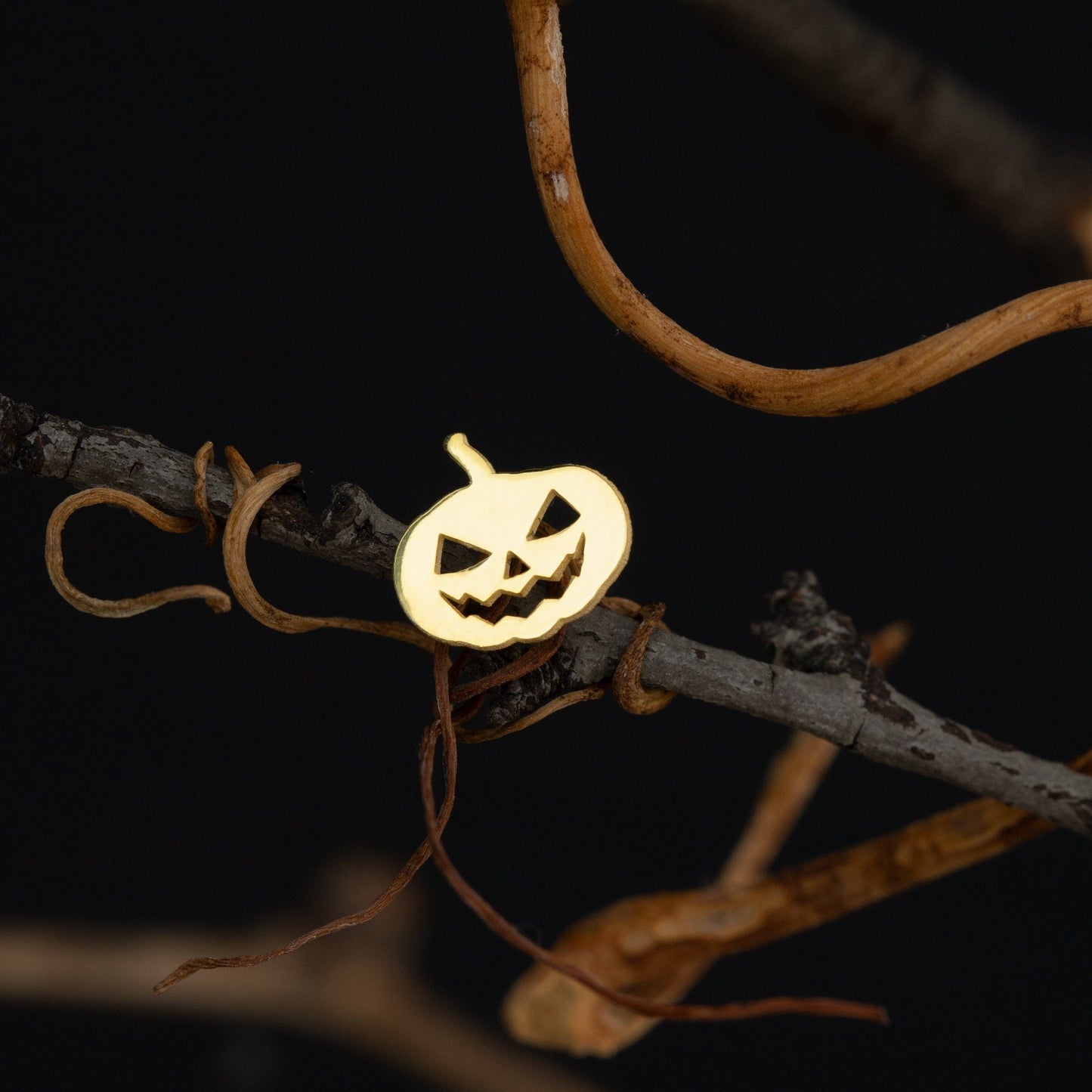 925 Sterling Silver Pumpkin Studs Earrings