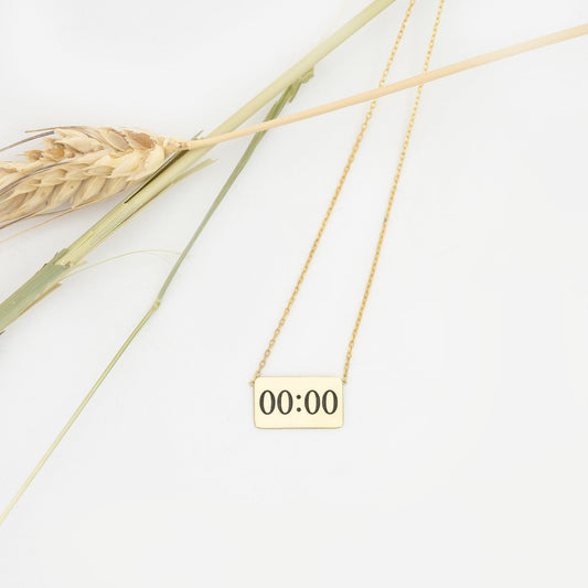 925 Sterling Silver Time Necklace