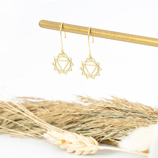 925 Sterling Silver Solar Plexus Chakra Earrings