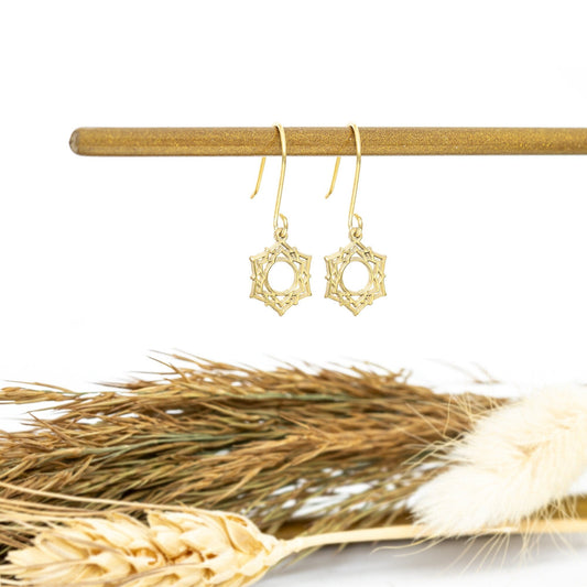 925 Sterling Silver Crown Chakra Earring