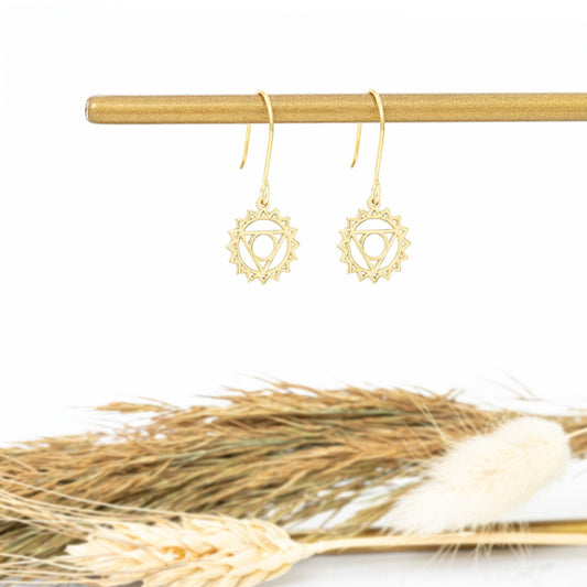 925 Sterling Silver Throat Chakra Earring