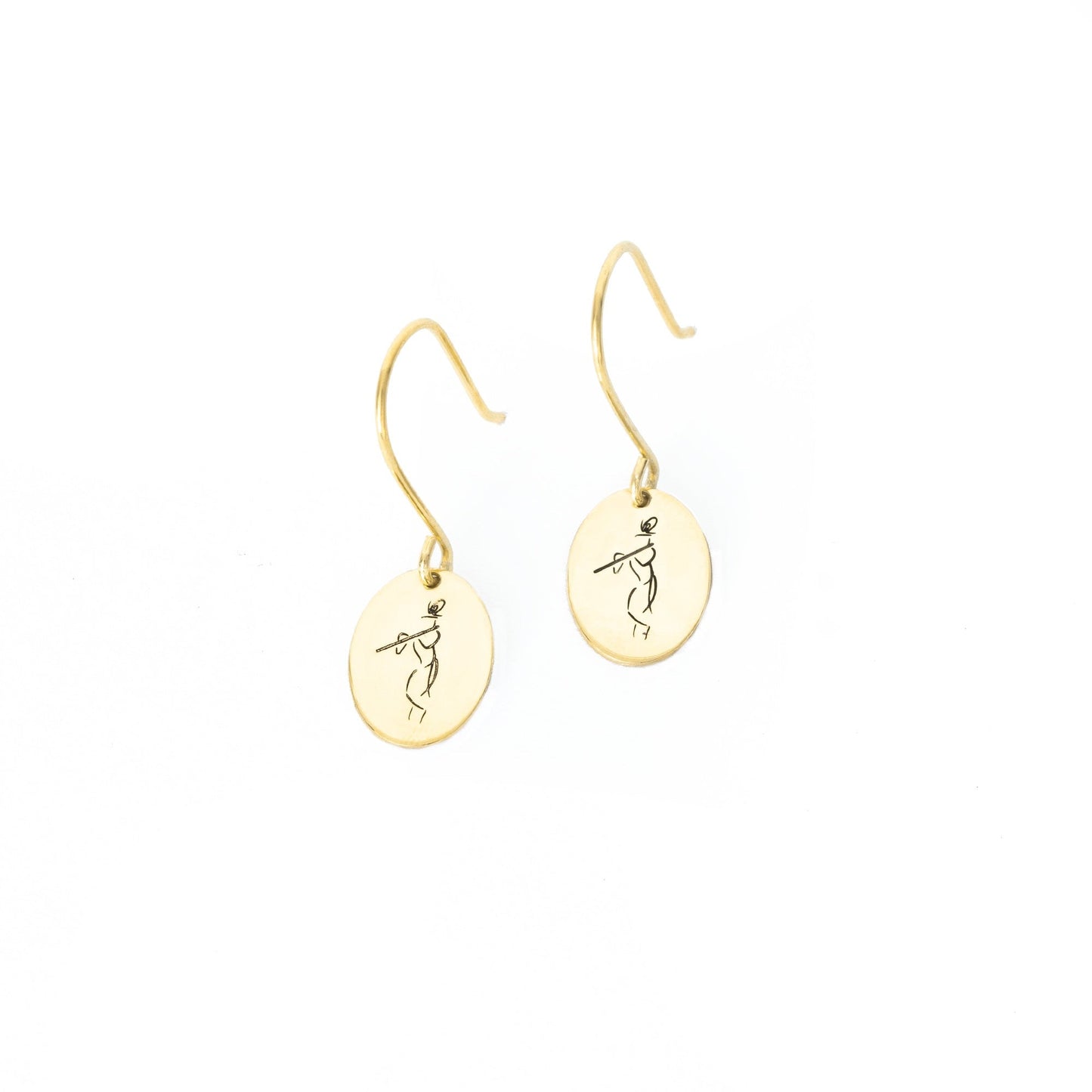 925 Sterling Silver Handmade Krishna Earring