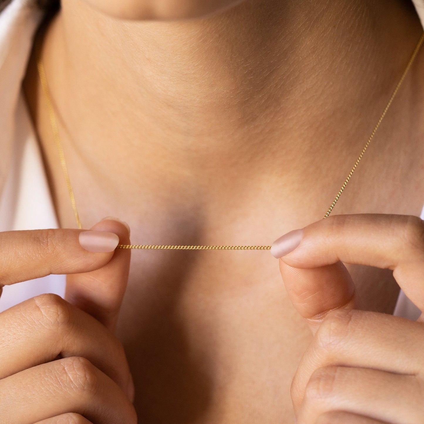 925 Sterling Silver 1mm/3mm Curb Chain Necklace