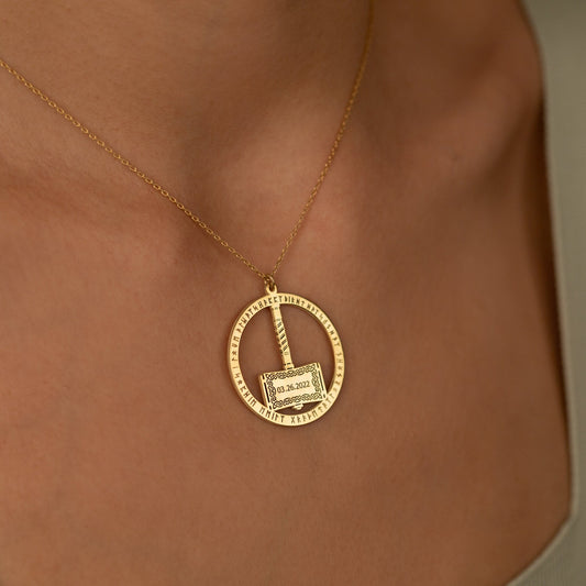 925 Sterling Silver Thor Viking Hammer Norse Pendant