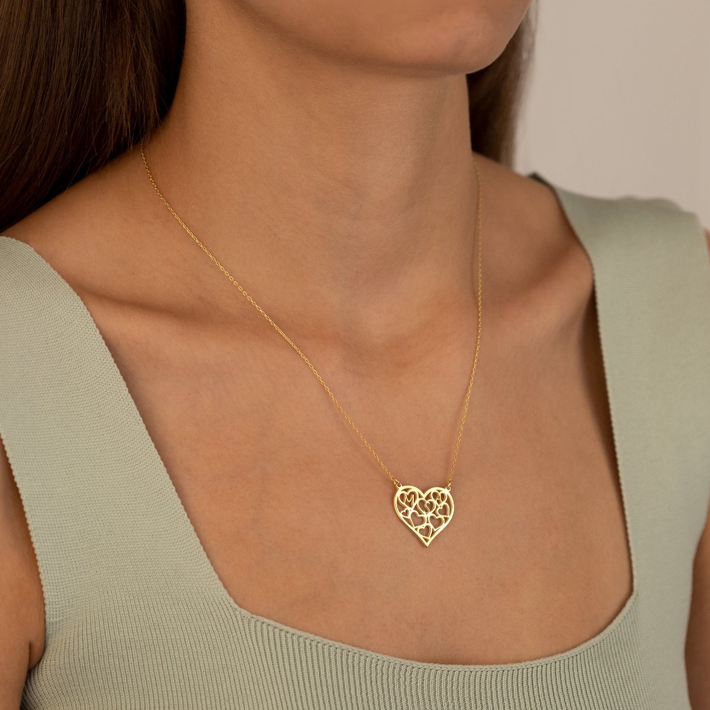 925 Sterling Silver Heart Necklace with Initials