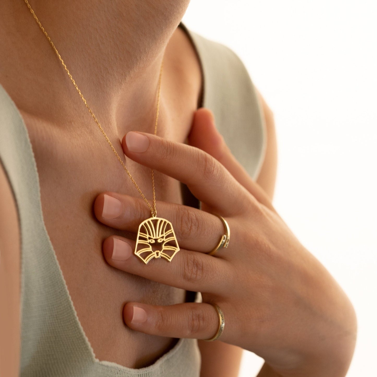 925 Sterling Silver Egypt Jewelry Pharaoh Necklace