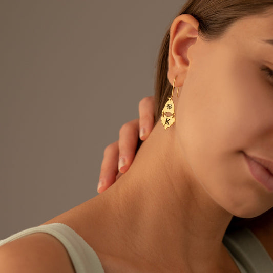 925 Sterling Silver Xmas Santa Claus Drop Earring