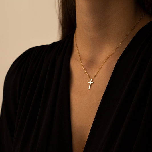 925 Sterling Silver Small Cross Necklace