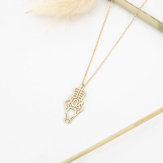 925 Sterling Silver Egypt Jewelry Apis Necklace