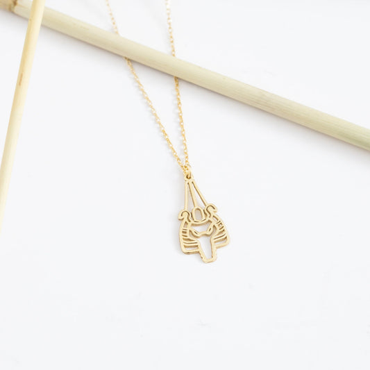 925 Sterling Silver Egypt Jewelry Sobek Necklace