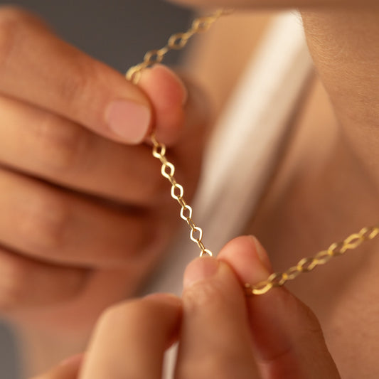 925 Sterling Silver Gold Chain Necklace Men & Women