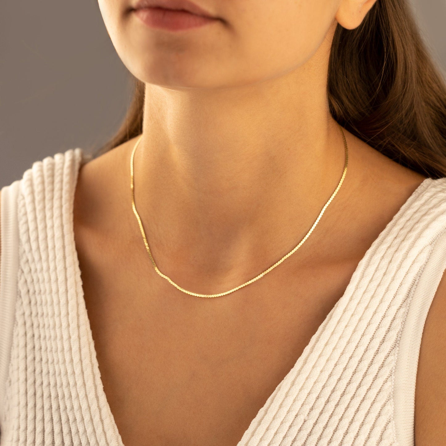 925 Sterling Silver Serpentine Chain Necklace