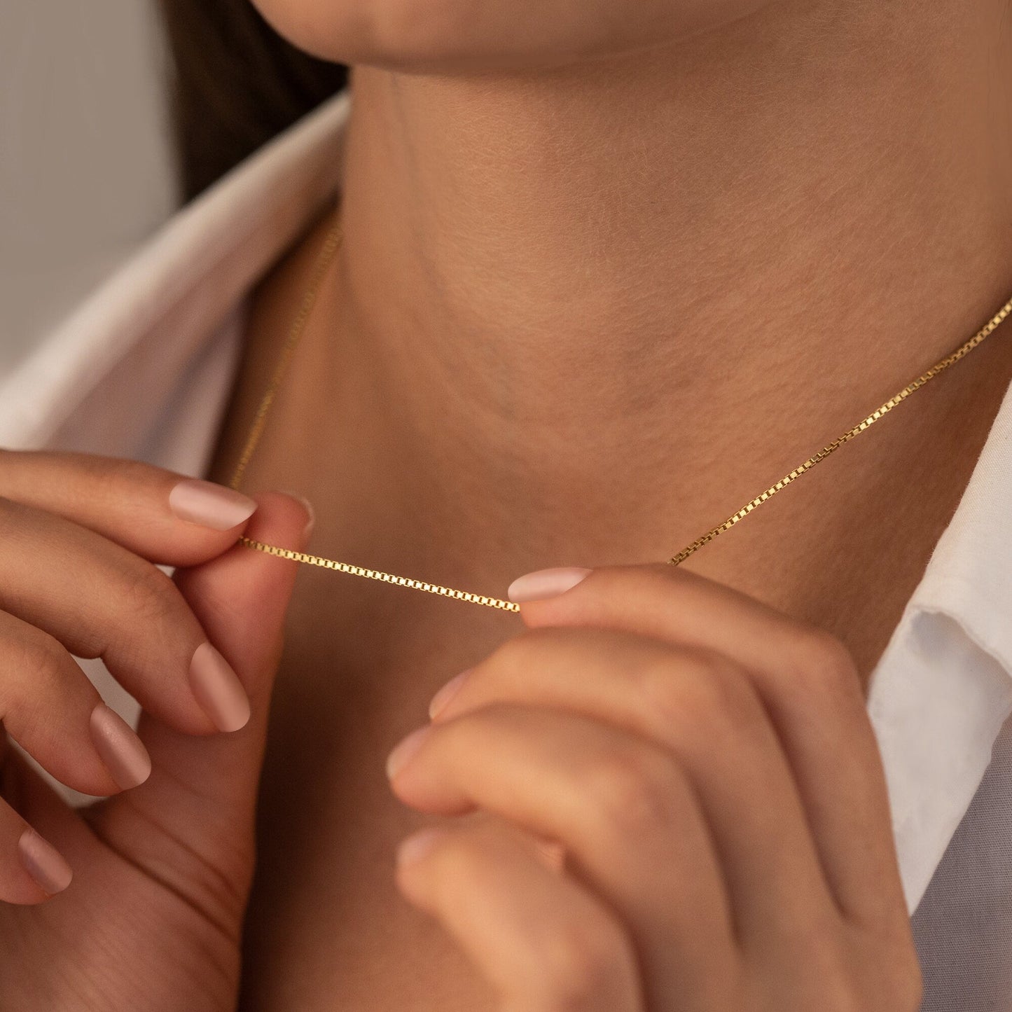 925 Sterling Silver 1mm/1.5mm Box Chain Necklace