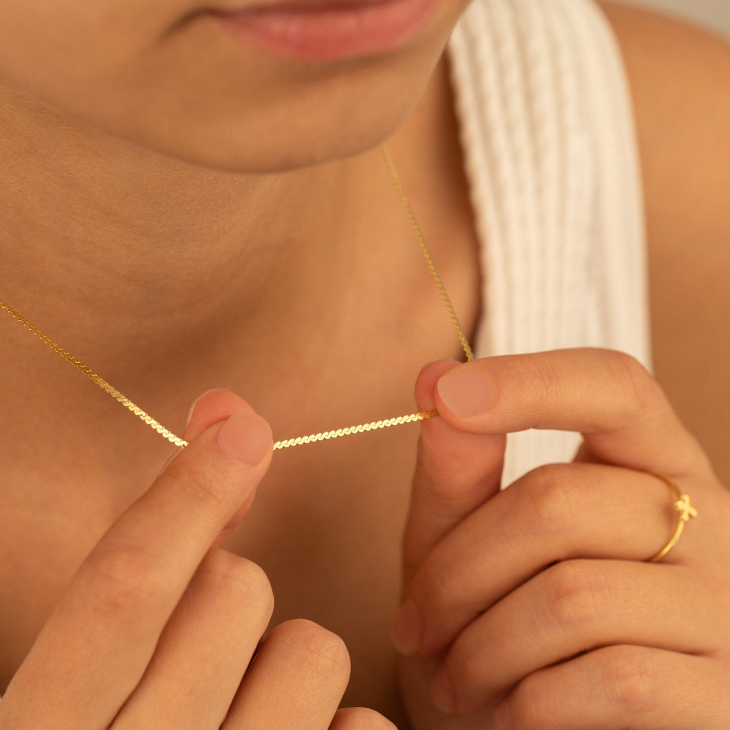 925 Sterling Silver Serpentine Chain Necklace