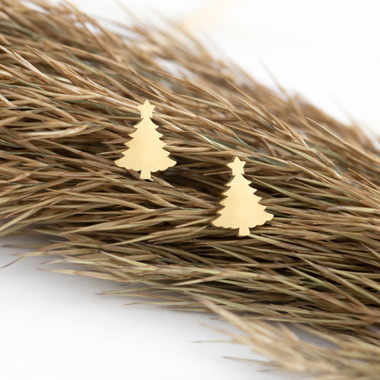 925 Sterling Silver Tiny Peace Tree Earrings