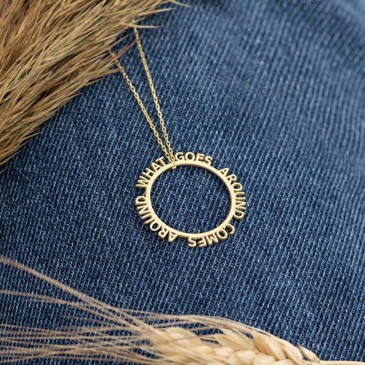925 Sterling Silver Personalized Circle Name Necklace