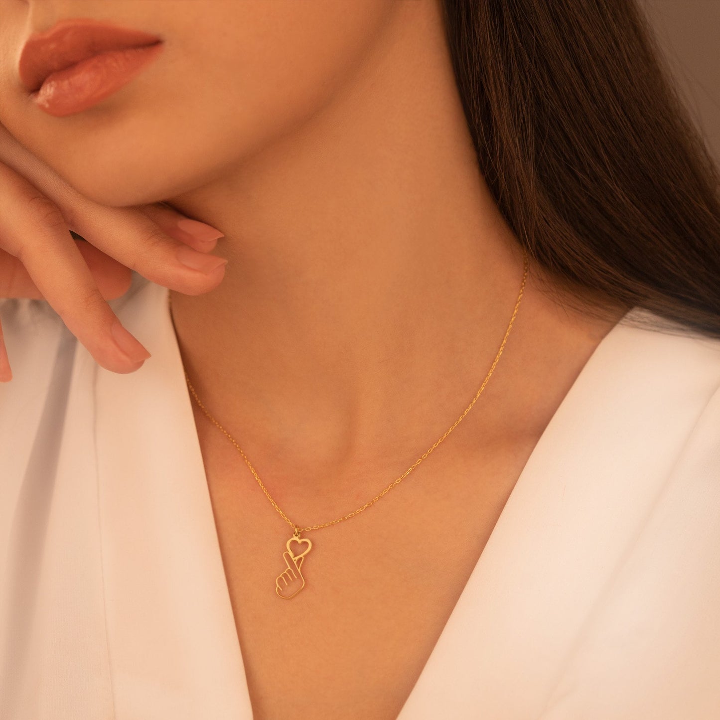 925 Sterling Silver Korean Love Necklace