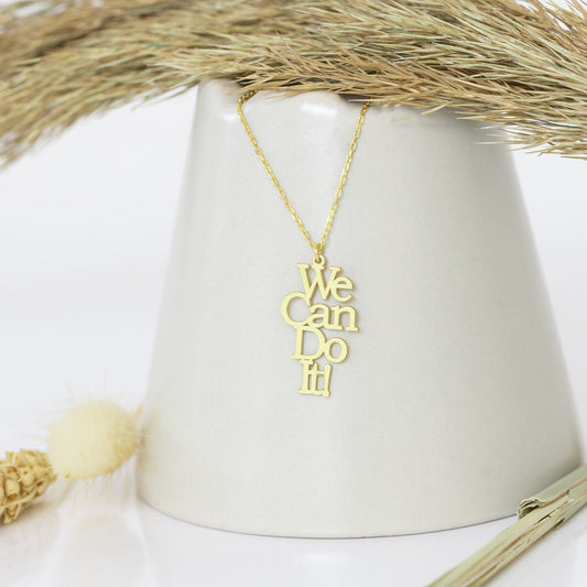 925 Sterling Silver We Can Do It! Necklace