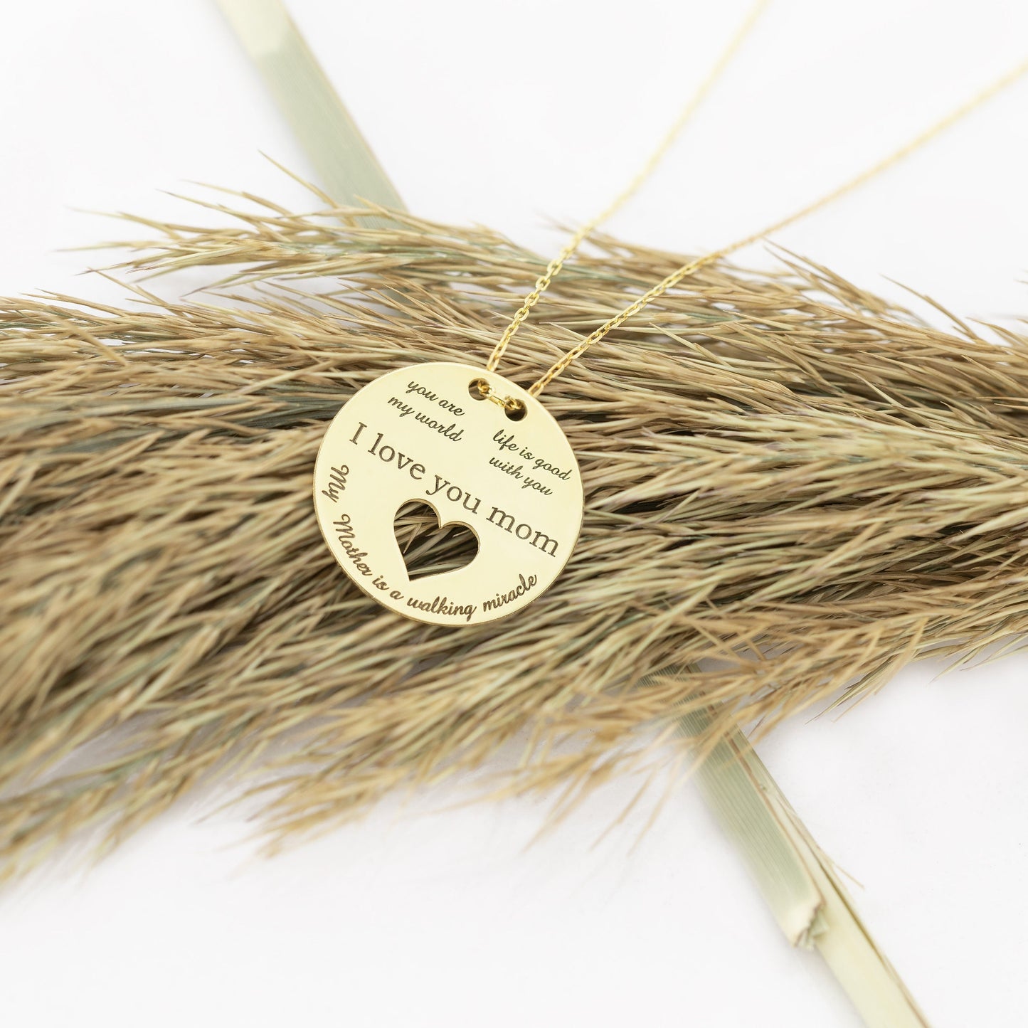 925 Sterling Silver Actual Handwriting Charm Necklace