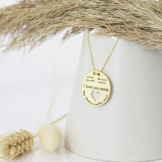 925 Sterling Silver Actual Handwriting Charm Necklace