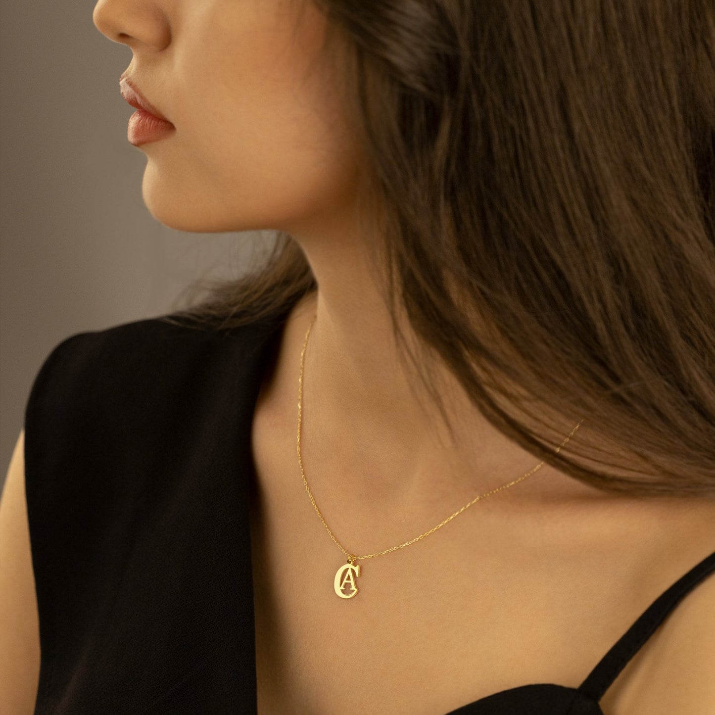 925 Sterling Silver Double Initial Necklace