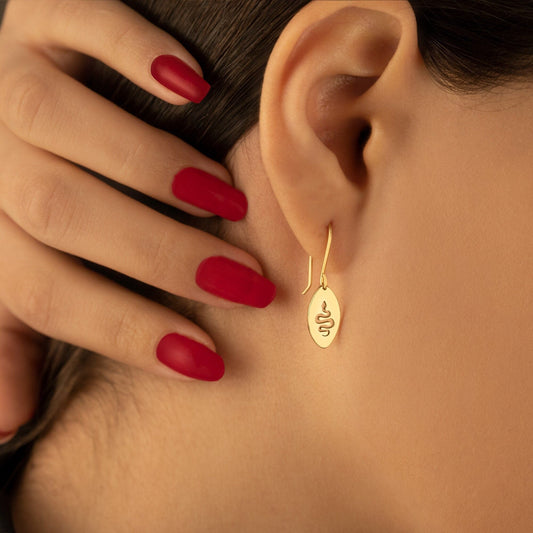 925 Sterling Silver Snake Dangle & Drop Earrings