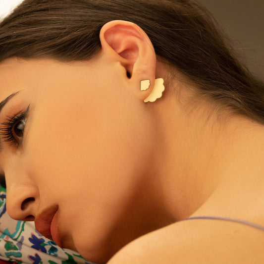 925 Sterling Silver Sea Shell Ear Jacket Earring