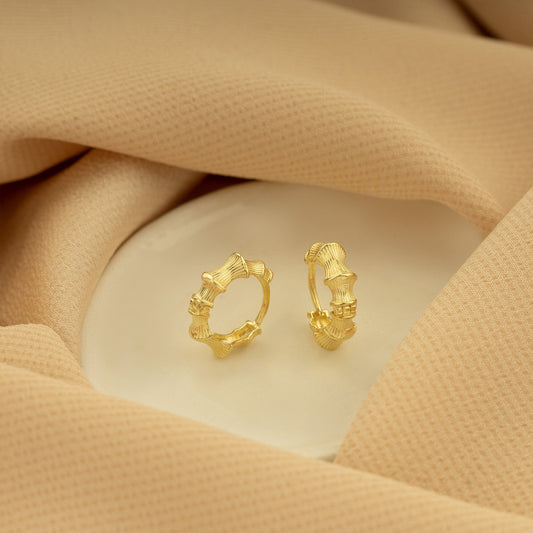 925 Sterling Silver Barbed Hoop Huggie Earrings